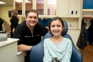 Dr. Frey with a patient