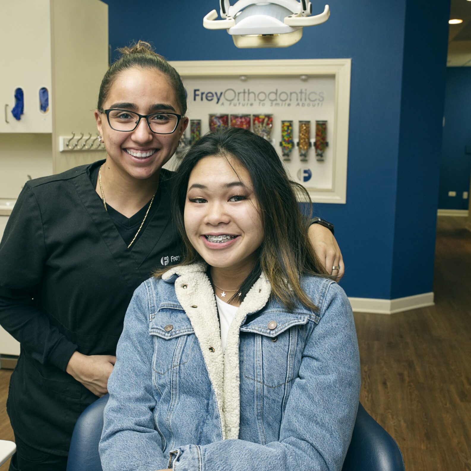 team member with patient
